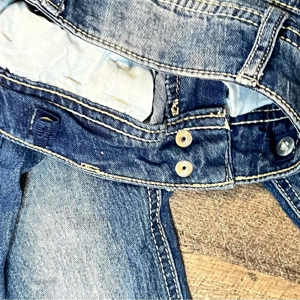 Faded Glory Girls Bootcut Jeans 7 Embroidered Back Pockets Adjustable Waist - Picture 9 of 12